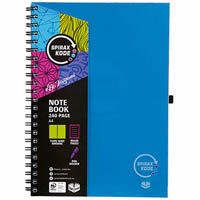 spirax p959 kode notebook side open 240 page a4 assorted