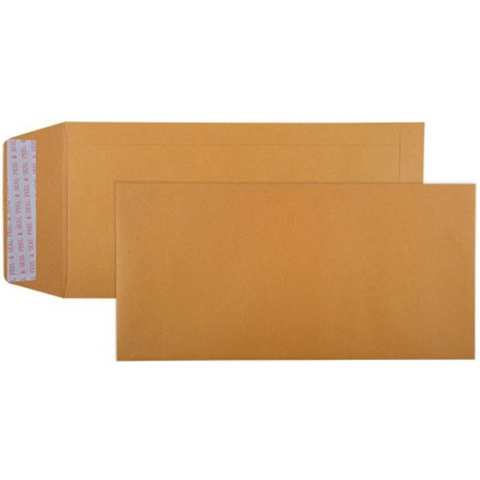 Image for CUMBERLAND ENVELOPES POCKET PLAINFACE STRIP SEAL 85GSM 305 X 150MM GOLD BOX 250 from Ross Office Supplies Office Products Depot