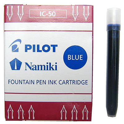Image for PILOT IC-50 FOUNTAIN PEN INK REFILL CARTRIDGE BLUE PACK 6 from Albany Office Products Depot