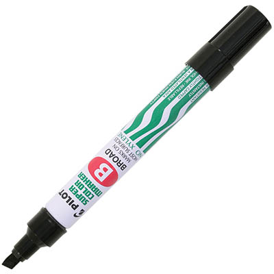 Image for PILOT SCA-B SUPER COLOUR PERMANENT MARKER CHISEL 4.0MM BLACK from Office Products Depot