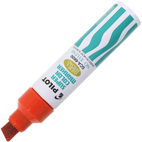 Image for PILOT SCA-6600 SUPER COLOUR JUMBO PERMANENT MARKER CHISEL BROAD 10.0MM RED BOX 12 from MOE Office Products Depot Mackay & Whitsundays