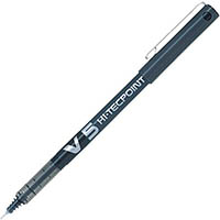 pilot v5 hi-tecpoint liquid ink rollerball pen extra fine 0.5mm black