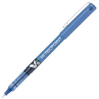 pilot v5 hi-tecpoint liquid ink rollerball pen extra fine 0.5mm blue