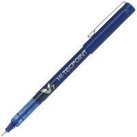 pilot v7 hi-tecpoint liquid ink rollerball pen fine 0.7mm blue