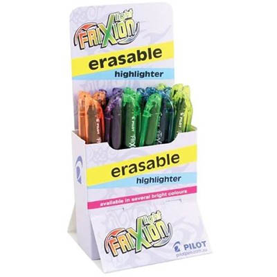Image for PILOT FRIXION ERASABLE HIGHLIGHTER CHISEL ASSORTED DISPLAY 20 from MOE Office Products Depot Mackay & Whitsundays