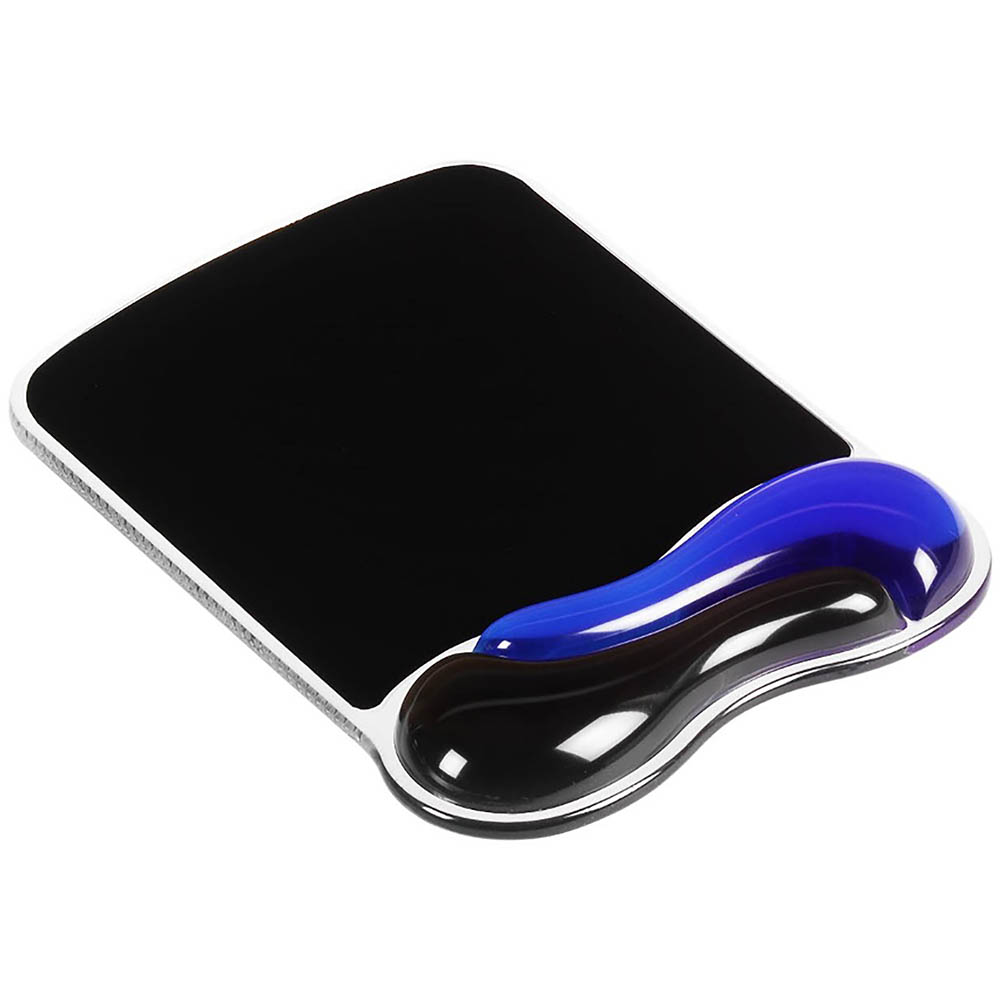 Image for KENSINGTON MOUSE PAD DUO GEL WITH WRIST REST BLACK/BLUE from Total Supplies Pty Ltd