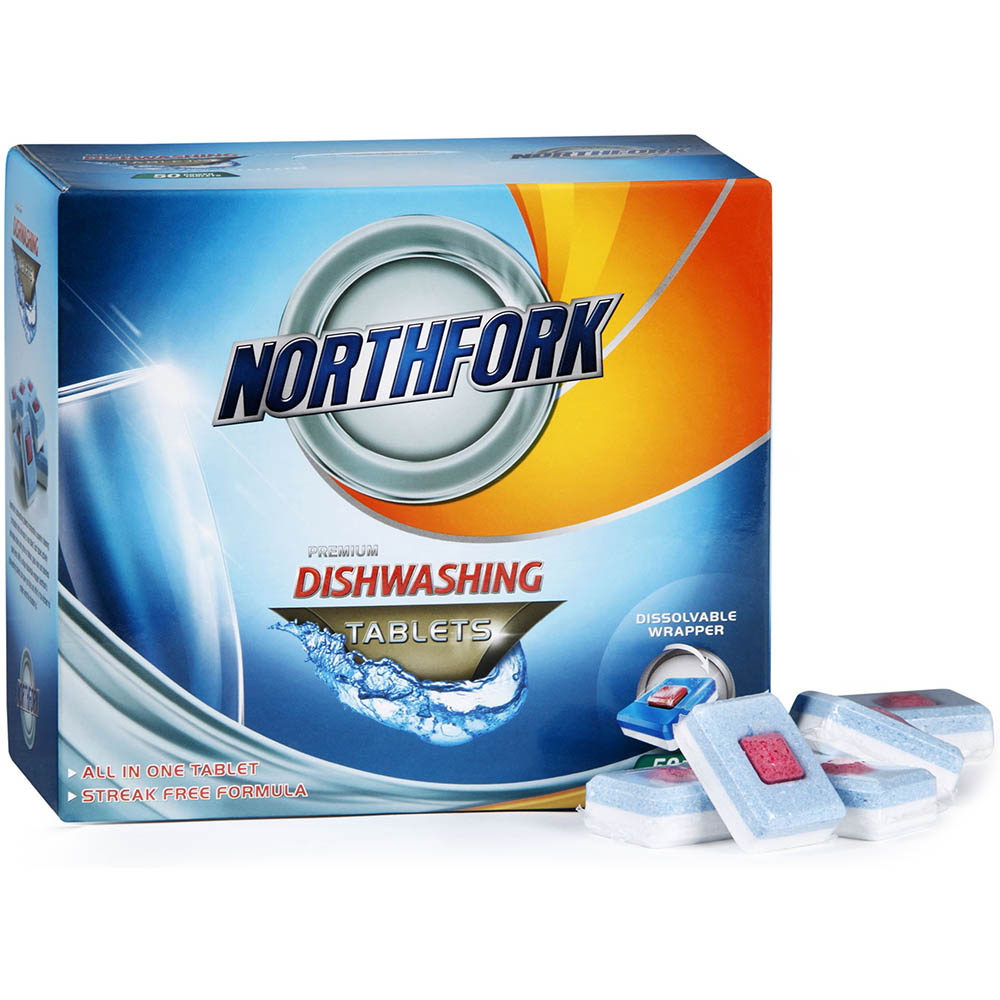 Image for NORTHFORK ALL-IN-ONE DISHWASHING TABLET 20G LEMON BOX 50 from Total Supplies Pty Ltd