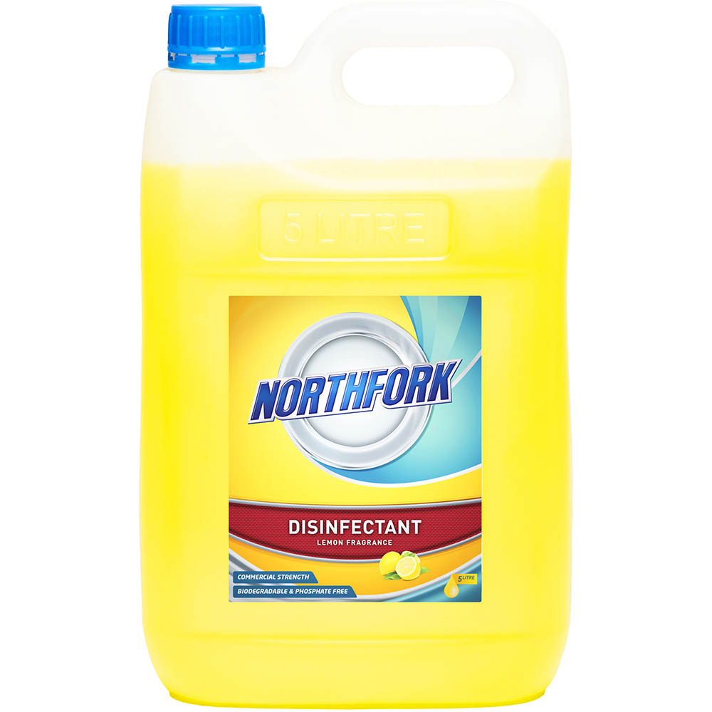 Image for NORTHFORK DISINFECTANT LEMON 5 LITRE from OFFICEPLANET OFFICE PRODUCTS DEPOT