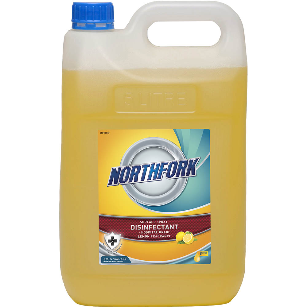 Image for NORTHFORK HOSPITAL GRADE DISINFECTANT LEMON 5 LITRE from Ross Office Supplies Office Products Depot