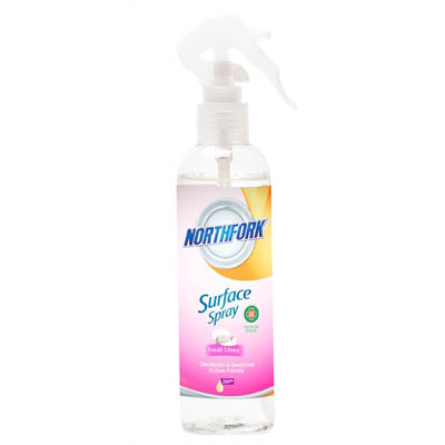 Image for NORTHFORK DISINFECTANT SURFACE SPRAY FRESH LINEN 250ML from Ross Office Supplies Office Products Depot