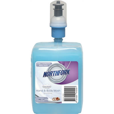 Image for NORTHFORK LIQUID HANDWASH CARTRIDGE 0.4ML 1 LITRE PEARL BLUE from MOE Office Products Depot Mackay & Whitsundays