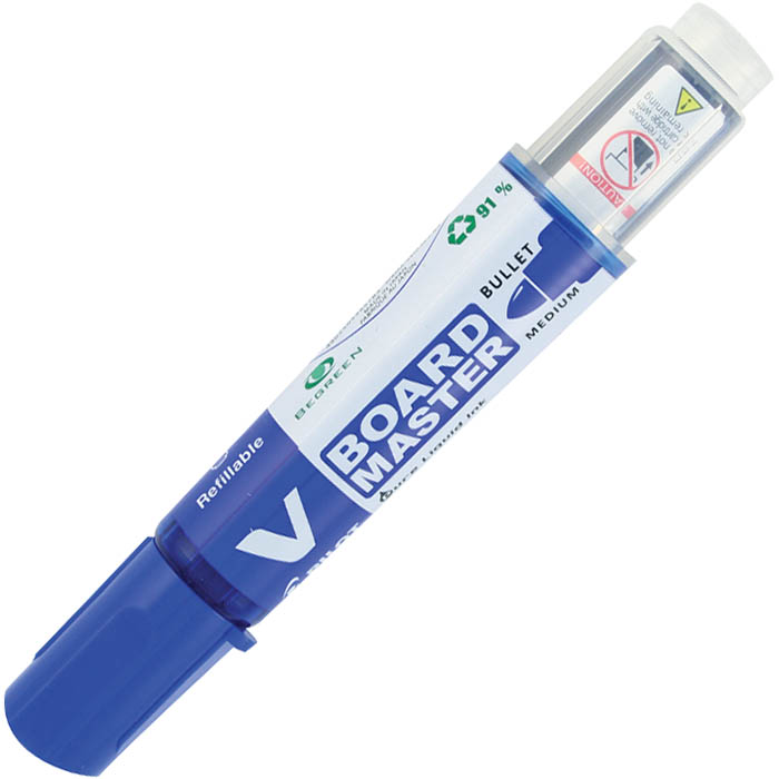 Image for PILOT BEGREEN V BOARD MASTER WHITEBOARD MARKER BULLET 6.0MM BLUE BOX 10 from Office Products Depot