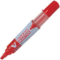 pilot begreen v board master whiteboard marker chisel 6.0mm red box 10
