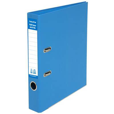 Image for COLOURHIDE HALF LEVER ARCH FILE 50MM A4 BLUE from Office Products Depot Gold Coast