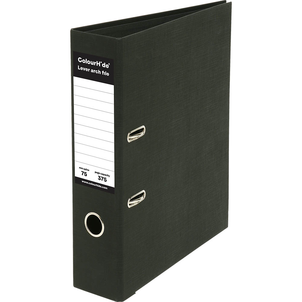 Image for COLOURHIDE LEVER ARCH FILE PE A4 BLACK from Ross Office Supplies Office Products Depot