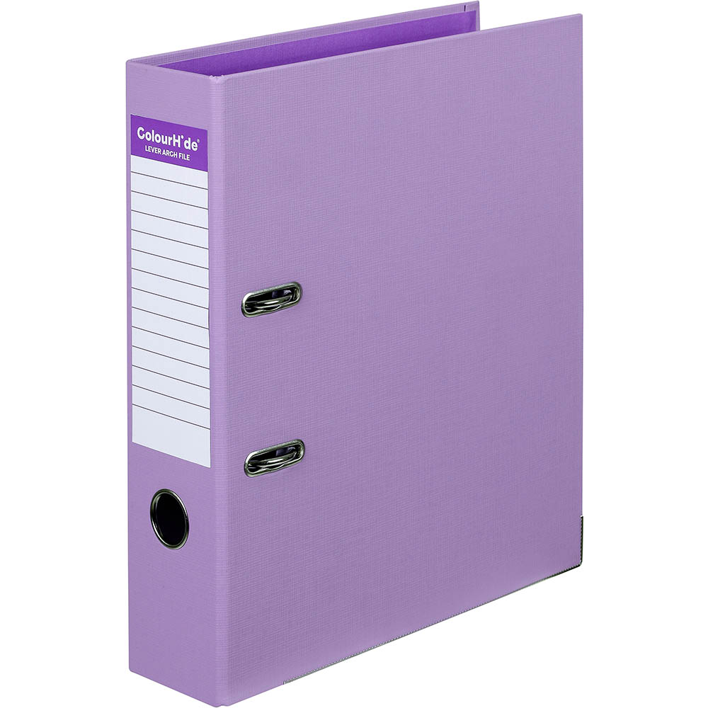 Image for COLOURHIDE LEVER ARCH FILE PE A4 PURPLE from MOE Office Products Depot Mackay & Whitsundays