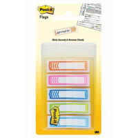 post-it 684-sh arrow message flags assorted pack 100