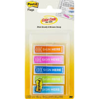 post-it 684-sh-opbla mini sign here flags bright assorted pack 100