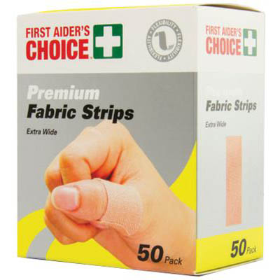 Image for FIRST AIDERS CHOICE PREMIUM FABRIC STRIPS BOX 50 from Albany Office Products Depot
