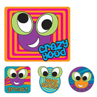 avery 69610 merit stickers googly eyes 30mm assorted colours pack 100