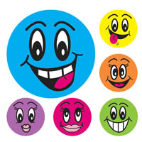 avery 69619 merit stickers smiley face 43mm assorted colours pack 102