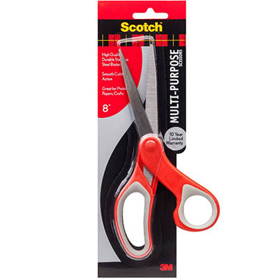 Image for SCOTCH 1428 MULTI-PURPOSE SCISSORS LEFT/RIGHT HAND 203MM ORANGE from MOE Office Products Depot Mackay & Whitsundays