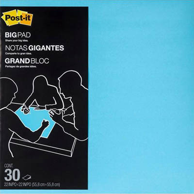 Image for POST-IT BP22B BIG PAD 559 X 559MM ELECTRIC BLUE from Office Products Depot Gold Coast