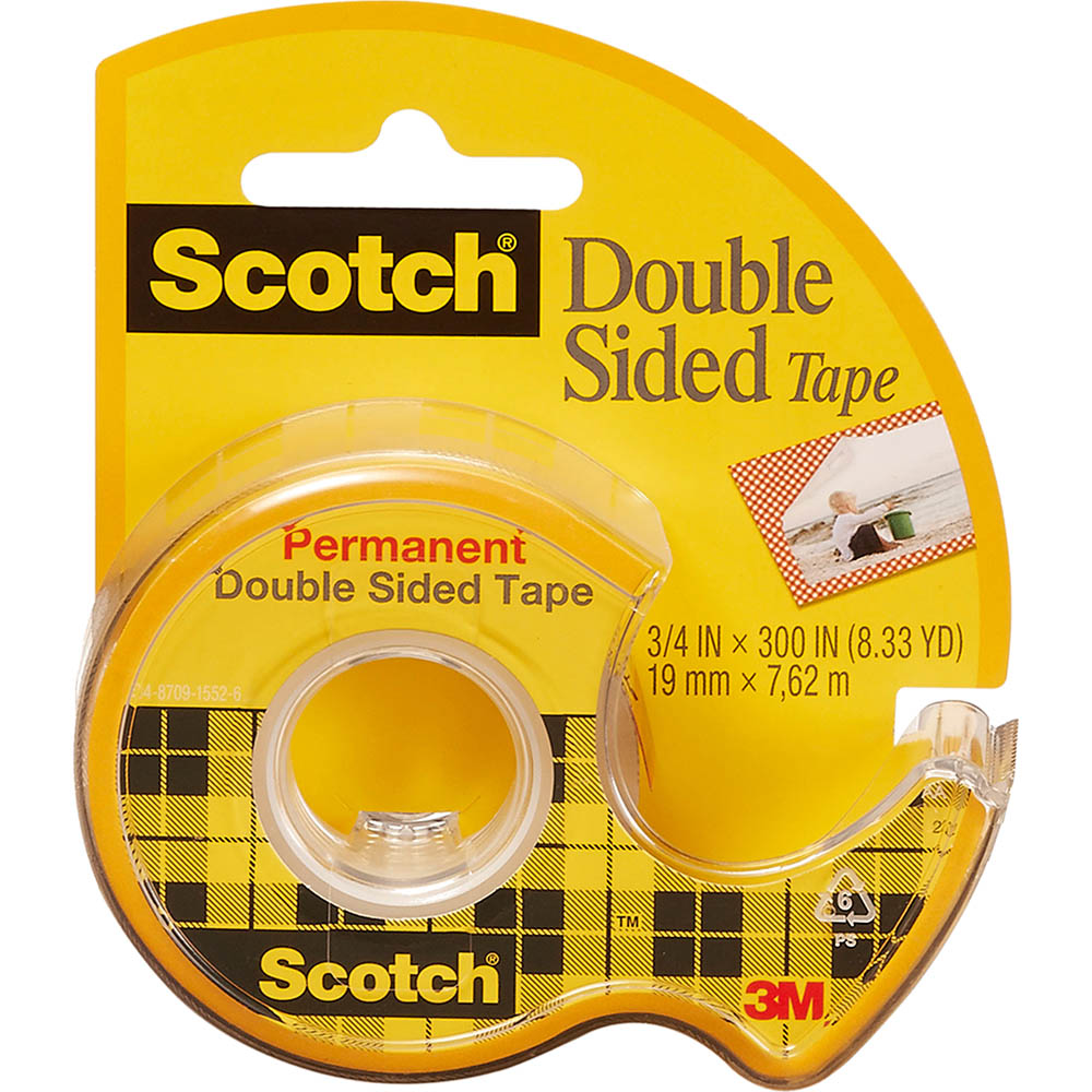 Image for SCOTCH 237 DOUBLE SIDED TAPE ON DISPENSER 19MM X 7.6M from Total Supplies Pty Ltd