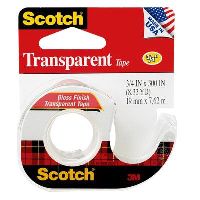 scotch 157s transparent tape on dispenser 19mm x 7.6m