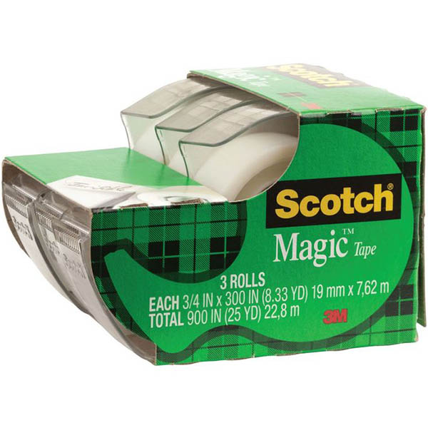 Image for SCOTCH 3105 MAGIC TAPE DISPENSER CADDY 19MM X 7.6M PACK 3 from Ross Office Supplies Office Products Depot