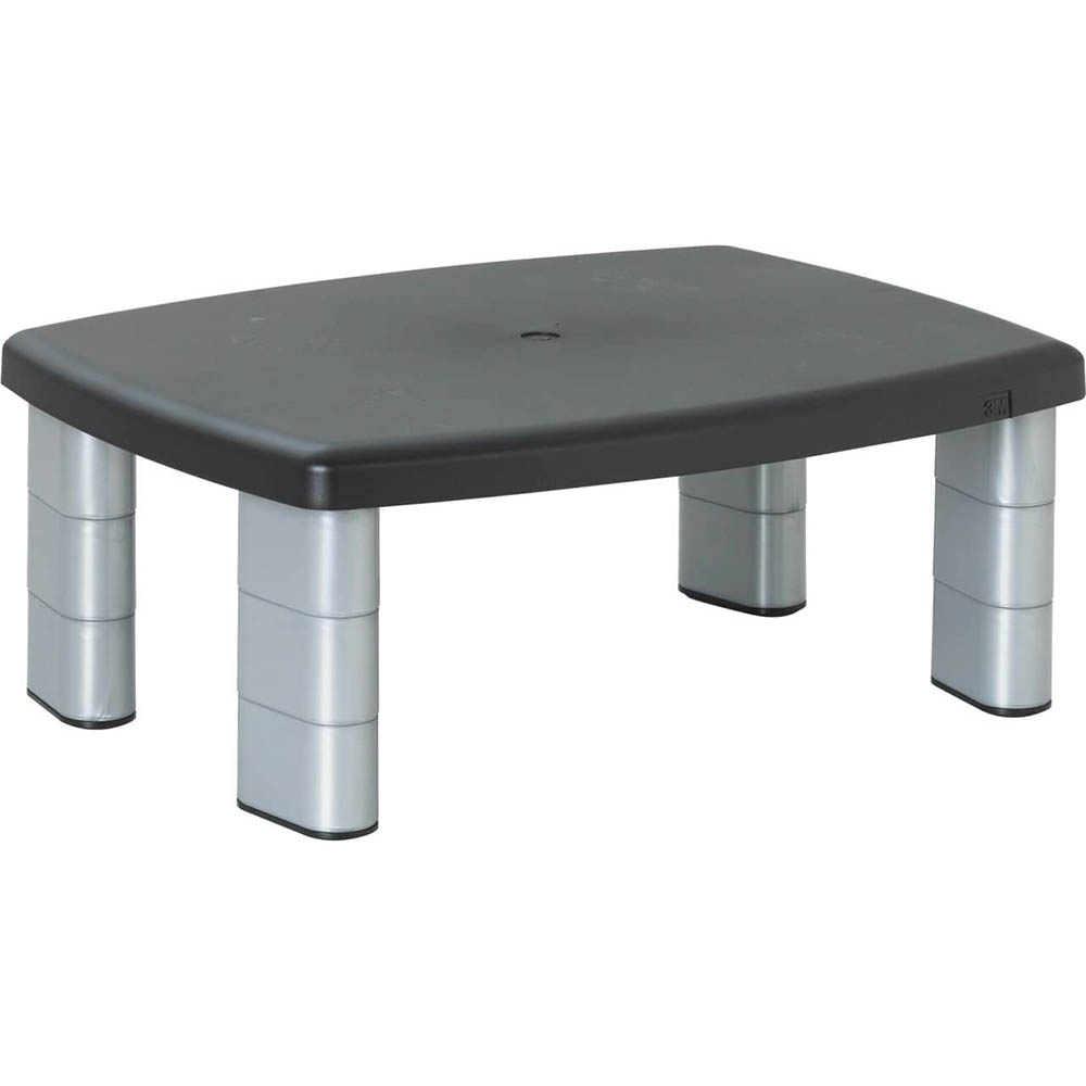 Image for 3M MS80B ADJUSTABLE MONITOR STAND BLACK/SILVER from MOE Office Products Depot Mackay & Whitsundays