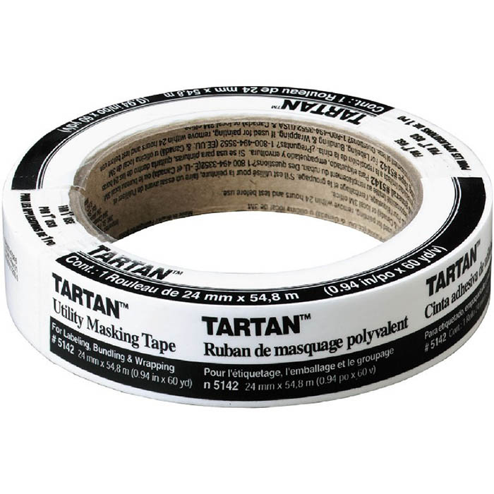Image for TARTAN MASKING TAPE INDIVIDUALLY WRAPPED 24MM X 54.8M from Ross Office Supplies Office Products Depot