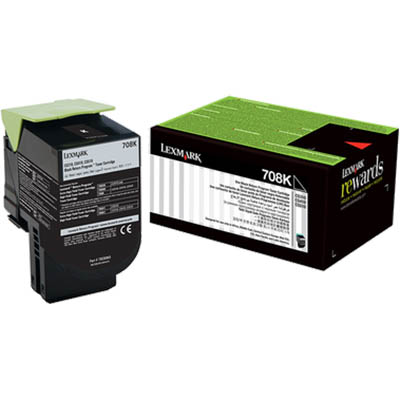 Image for LEXMARK 70C80K0 708K TONER CARTRIDGE BLACK from Ross Office Supplies Office Products Depot