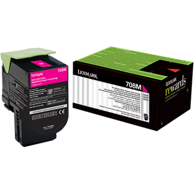 Image for LEXMARK 70C80M0 708M TONER CARTRIDGE MAGENTA from Ross Office Supplies Office Products Depot