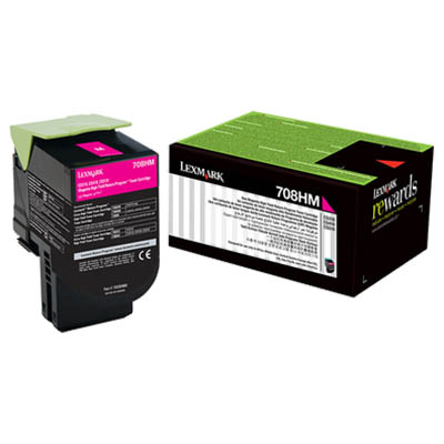 Image for LEXMARK 70C8HM0 708HM TONER CARTRIDGE HIGH YIELD MAGENTA from Ross Office Supplies Office Products Depot