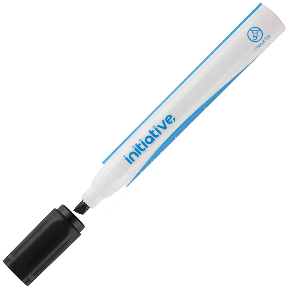 Image for INITIATIVE WHITEBOARD MARKER CHISEL 5MM BLACK from MOE Office Products Depot Mackay & Whitsundays