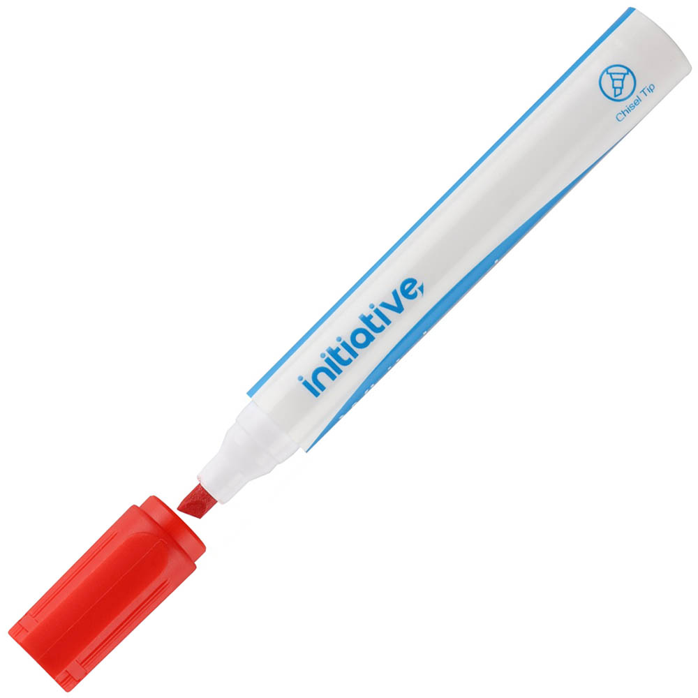 Image for INITIATIVE WHITEBOARD MARKER CHISEL 5MM RED from Office Products Depot