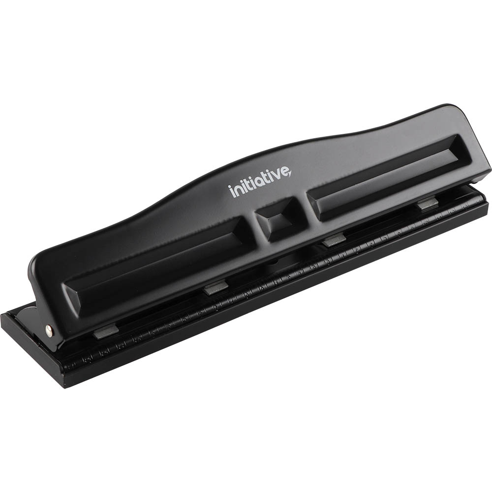 Image for INITIATIVE 4 HOLE PUNCH 12 SHEET BLACK from Tristate Office Products Depot