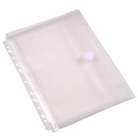 cumberland document wallet hook and loop closure 11 holes 30mm a4 clear pack 10