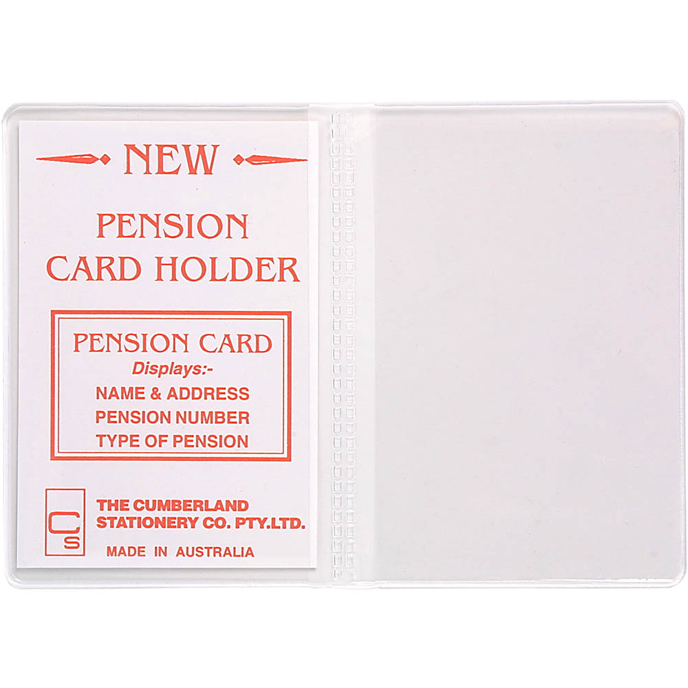 Image for CUMBERLAND CARD HOLDER WALLET 2 POCKET 100 X 70MM WHITE/CLEAR PACK 10 from Albany Office Products Depot