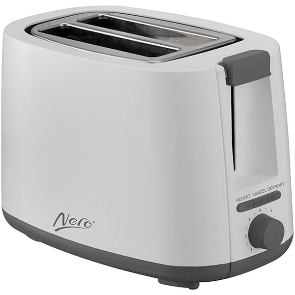 Image for NERO TOASTER 2 SLICE WHITE from Barkers Rubber Stamps & Office Products Depot