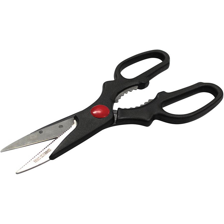Image for CONNOISSEUR KITCHEN SCISSORS 210MM BLACK/RED from Total Supplies Pty Ltd