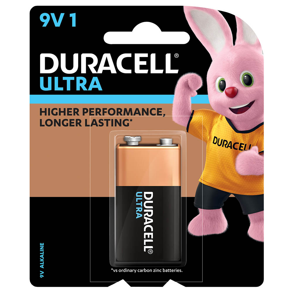 Image for DURACELL ULTRA ALKALINE 9V BATTERY from OFFICEPLANET OFFICE PRODUCTS DEPOT