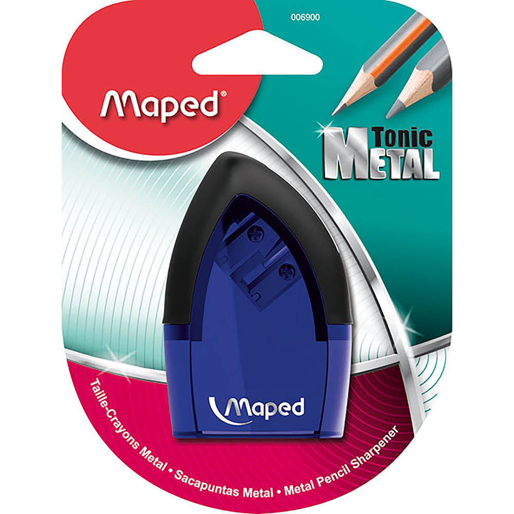 Image for MAPED TONIC METAL PENCIL SHARPENER 2-HOLE HANGSELL from Ross Office Supplies Office Products Depot