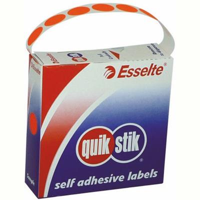 Image for QUIKSTIK LABEL DISPENSER CIRCLE 14MM FLUORO RED PACK 700 from MOE Office Products Depot Mackay & Whitsundays
