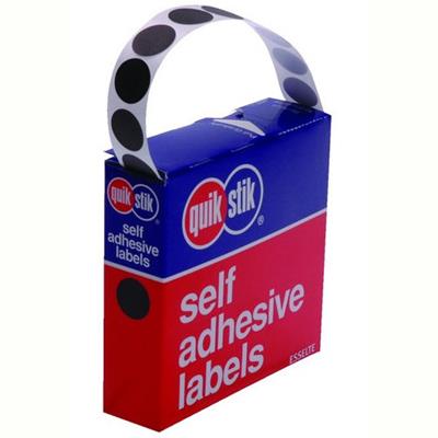 Image for QUIKSTIK LABEL DISPENSER CIRCLE 14MM BLACK PACK 1050 from Ross Office Supplies Office Products Depot