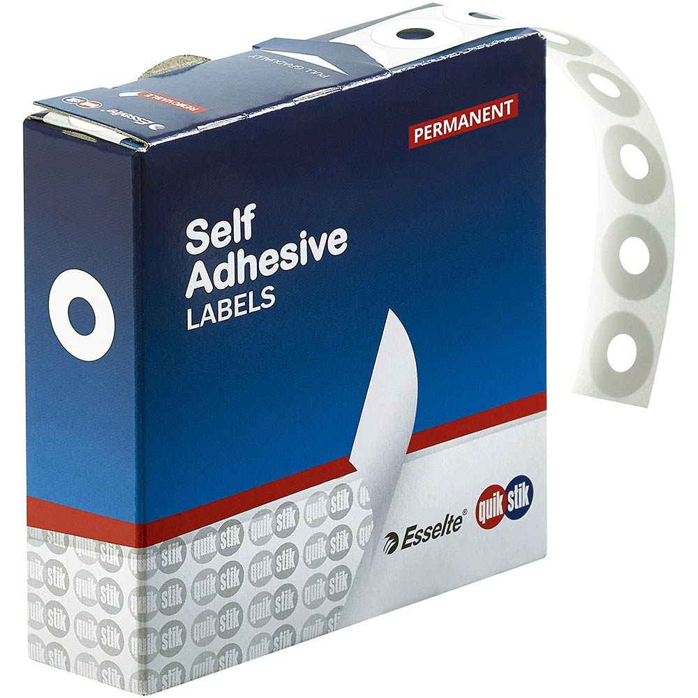 Image for QUIKSTIK RING EYELETS PLASTIC LABELS BOX 500 from Total Supplies Pty Ltd