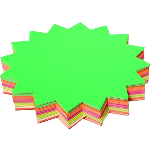Image for BRENEX STARBURST 70GSM 150MM FLURO ASSORTED PACK 60 from Margaret River Office Products Depot