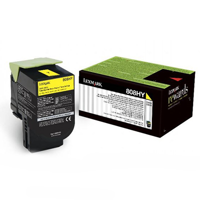 Image for LEXMARK 80C8HY0 808HY TONER CARTRIDGE HIGH YIELD YELLOW from Ross Office Supplies Office Products Depot