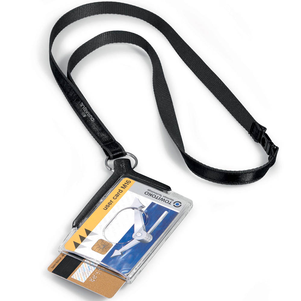 Image for DURABLE DELUXE DUO CARD HOLDER WITH LANYARD from OFFICEPLANET OFFICE PRODUCTS DEPOT